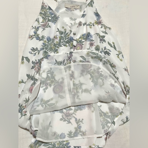LOFT Ann Taylor Flowy Floral Tunic Tank size M - Picture 9 of 12